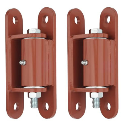 7" Heavy Duty Gate Hinges, 1100 lb, Orange 2 Pack, Face-Mount Bolt/Weld-On - size: 2150P