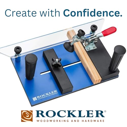 Rockler Rail Sled for Router Table w/Toggle Clamp, Fits Most Routers