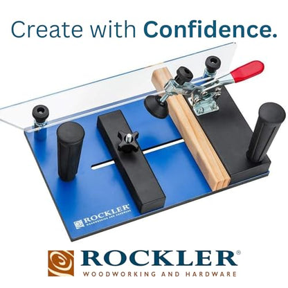Rockler Rail Sled for Router Table w/Toggle Clamp, Fits Most Routers