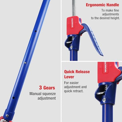 WORKPRO Cabinet Jacks, 18-1/2" to 29-1/2" Adjustable Support Pole, 4-Pack - size: Short-18.5"-29.5" 4PC