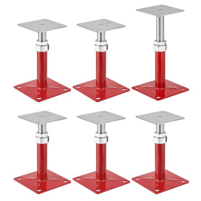 6PCS House Floor Jacks, 5-8" Height Range Adjustable Screw Jacks Post, Foundation Jacks for Leveling The Basement Floor, Load Capacity 5000lbs