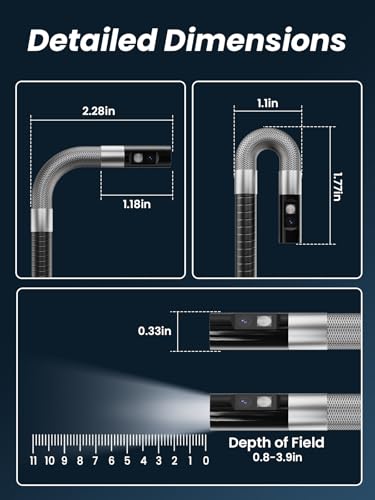Acoath Two-Way Articulating Borescope, Endoscope Camera with Light, Dual-Lens 1080P Industrial Inspection Camera, 4.3" IPS Screen, 32GB Card, IP67 Waterproof Sewer Tools - 10FT - size: 10FT