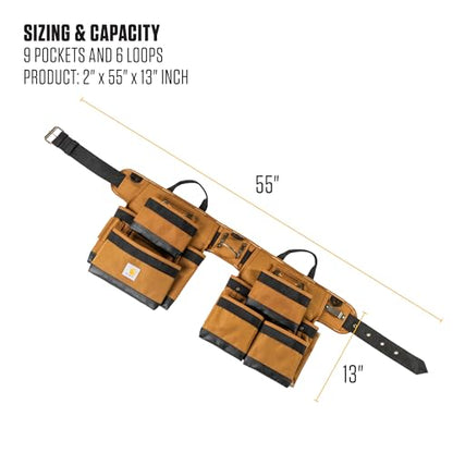 Carhartt 11 Pocket Padded Tool Belt Carhartt Brown - size: 11 Pocket