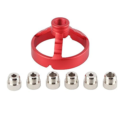 Woodworking Drill Guide, Vertical Hole Puncher with 6 Steel Sleeves 5-10mm, Portable Drilling Fixture for Straight Holes, Precise Angle and Depth Control Locator Tool for Wood