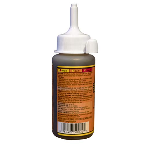 Gorilla Original Gorilla Glue, Waterproof Polyurethane Glue, 4 Ounce Bottle, Brown, (Pack of 2)