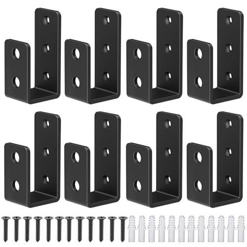 8 Pack Door Barricade Brackets, U-Shaped, 3mm, 2x4 Lumber Lock - size: 8 Pack-3MM