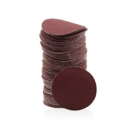 SPEEDWOX 100PCS 2" 180 Grit Sanding Discs, Hook and Loop No Hole Sandpaper - style: 180 Grit
