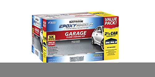 Rust-Oleum 261845 EPOXYSHIELD Garage Floor Coating Kit, 2.5 Car, Gloss Gray