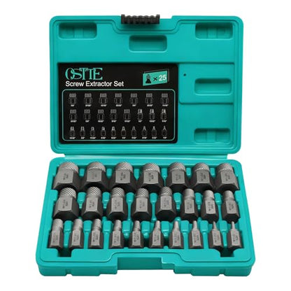 25Pcs Screw Bolt Extractor Set, Multi-Spline Easy Out Kit - size: 25 Piece