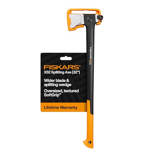 Fiskars X32 Splitting Axe 32", Splitter for Large Wood Logs & Firewood - style: 32" Splitting Axe