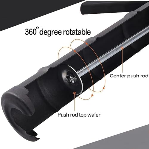 ADAK Caulking Gun, 10:1 Thrust Ratio, No Drip Caulk Gun for Silicone & Sealant, Heavy Duty Hand Tool for Home Repair and Construction (Whole Black) - color: Whole Black