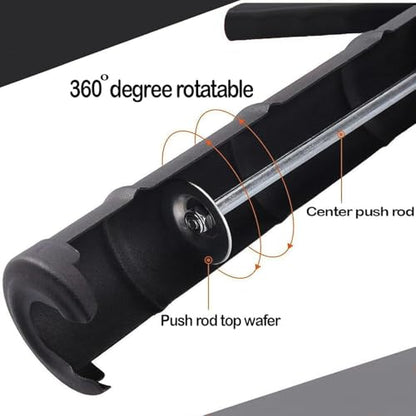 ADAK Caulking Gun, 10:1 Thrust Ratio, No Drip Caulk Gun for Silicone & Sealant, Heavy Duty Hand Tool for Home Repair and Construction (Whole Black) - color: Whole Black