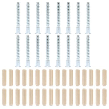 ReplacementScrews Hardware Kit Compatible with IKEA TROFAST Solid Wood Storage Frame (203.086.97) - All Screws #100214 and Dowels #101350-48 Piece Kit - size: 48 Pcs Kit for IKEA 203.086.97