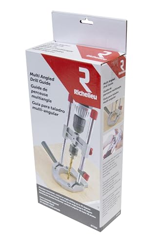 Richelieu R77229 Multi Angled Drill Guide Attachment for 1/4 in. & 3/8 in. Drills, Silver (Pack of 8) - size: 1 (Pack of 8)