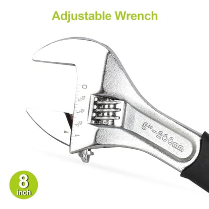 FASTPRO 5-Piece Pliers and Wrench Set with Storage Bag,Green - color: Green