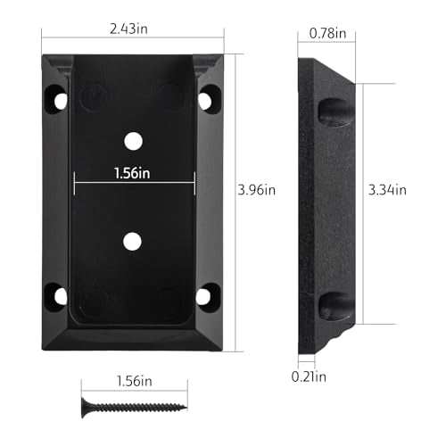 WellMade 2x4 Deck Railing Brackets Connectors, 30 Pack Heavy Duty Black Nylon Structural Connectors for Wood Deck, Porch & Stair Railings, Weatherproof Hardware for Outdoor Use