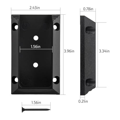 WellMade 2x4 Deck Railing Brackets Connectors, 30 Pack Heavy Duty Black Nylon Structural Connectors for Wood Deck, Porch & Stair Railings, Weatherproof Hardware for Outdoor Use