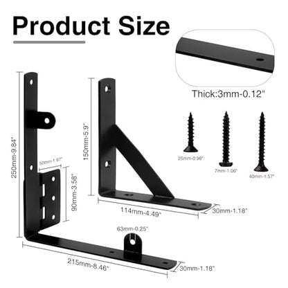 Anti Sag Gate Kit Heavy Duty Gate Hardware Kit for Wooden Gate Fence - size: 1 set