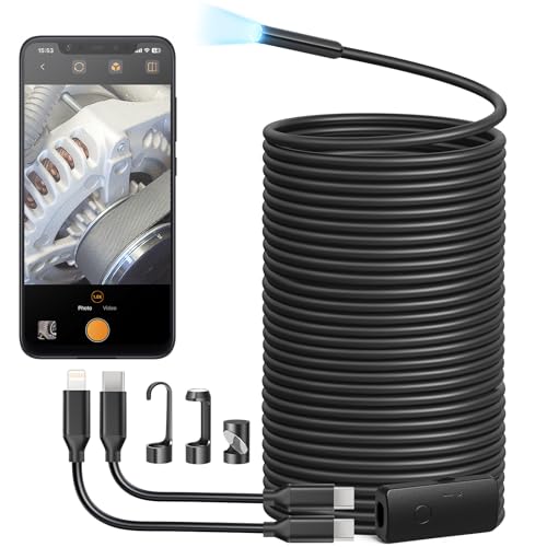 Anykit Endoscope Camera with Light, 1920P HD Borescope - size: 50FT