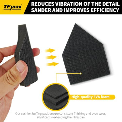 90×65mm Foam Interface Pads Compatible with Milwaukee M12 Detail Sander, 5-Pack