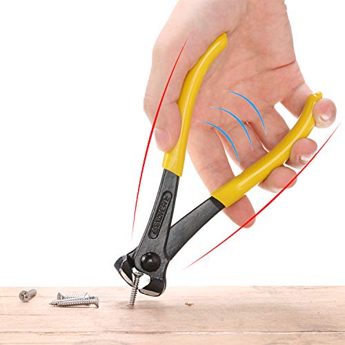 Mudder 2 Packs End Cutting Nippers Pliers Nail Puller for Carpenters