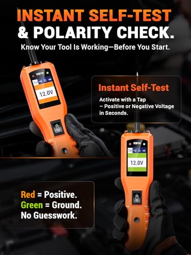 KZYEE KM10 Power Circuit Probe Tester with Live Waveform Display - color: Red-Orange
