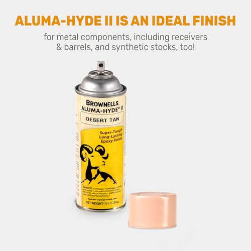 Brownells Aluma-Hyde 2 Epoxy Based Firearms Finish Aerosol Can Desert Tan - color: Desert Tan