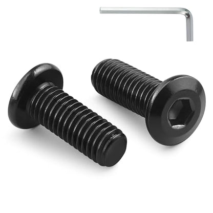 M6-1.0 x 25mm Flat Head Hex Socket Cap Screws Bolts 10Pcs, M6 Bolt 304 Stainless Steel Black Zinc Plated, Full Thread, with Hex Spanner - size: M6 x 25mm