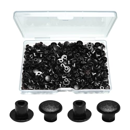 300Pcs 3/16 Inch Plastic Hole Plugs - color: Black, size: 300pcs*0.19"(5mm)