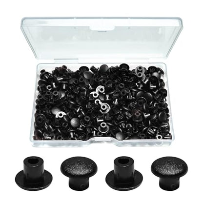 300Pcs 3/16 Inch Plastic Hole Plugs - color: Black, size: 300pcs*0.19"(5mm)
