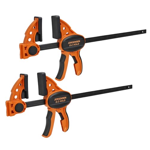 JORGENSEN E-Z Hold 2-Pack 12" 400LBS Medium Duty Woodworking Bar Clamps