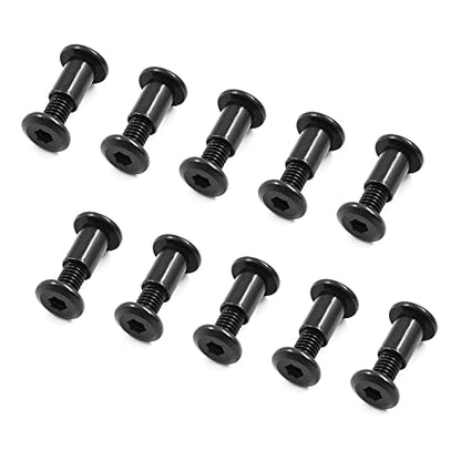 M6x16mm Hex Drive Socket Cap Bolt, Black, 10 Pair (20 Piece) - color: Black, size: M6x16mm