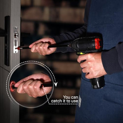 Geinxurn 12” Impact Screwdriver Bit Holders Extra Long, Magnetic Extension Quick-Change Socket Drill Bit Holder Cr-V Steel Hex Shank Quick Release Drill Bit Guide - size: 12"-1PCS
