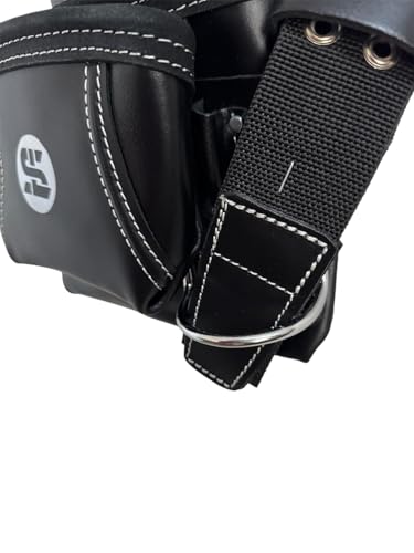 Supreme Leather Grain Leather Tool Pouch Bag | Black | Carpenter, Construction, Framers, Handyman | 100% Leather (SL 5000 1T1H B BLACK) - color: SL 5000 1T1H B BLACK