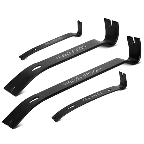 4-Piece Flat Pry Bar Crowbar Set High Carbon Steel Forged