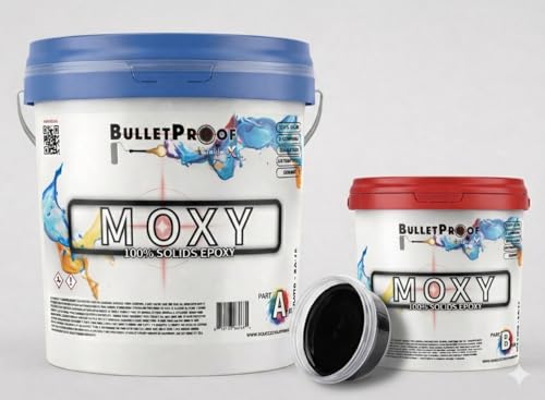 BP Resins: Moxy |100% Solids Epoxy Resin Kit (3 Gallon) Solvent-Less, Two Component Gloss Coat Finish- Low VOC! Industrial Use, Garages, Floors, Wood, Acrylic & More! (Black) - color: Black