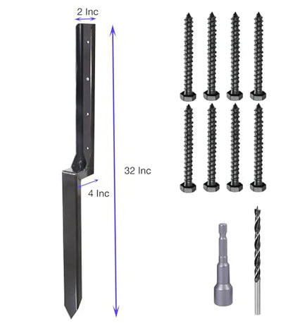 Thicker Fence Post Repair (Black 1 Pack) - color: Black 1 Pack
