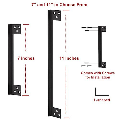 L-Shaped Door Latch Guard Plates 11", Outward Opening Door Shield - size: 11 in. - 2pack