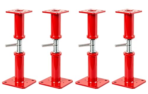 11"-22" House Jacks Post Pole Jack, Heavy-Duty Steel Basement Floor Jacks - color: Red, size: 11"-22" ( 4 Pack )