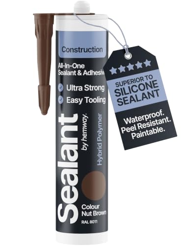 Hemway Construction Nut Brown Sealant & Adhesive - 300ml 1 Pack - color: Nut Brown