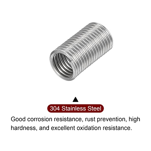 HARFINGTON 10pcs Wire Thread Inserts M8 x 1.25 3D 304 Stainless Steel - size: M8 x 1.25