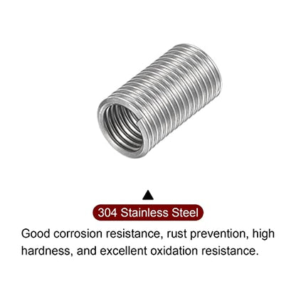 HARFINGTON 10pcs Wire Thread Inserts M8 x 1.25 3D 304 Stainless Steel - size: M8 x 1.25
