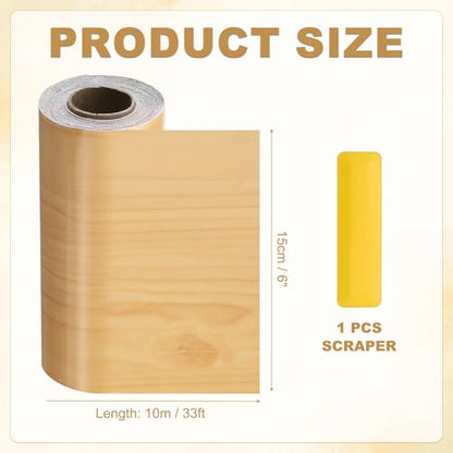 HARFINGTON Wood Grain Repair Tape 6" x33ft Self-Adhesive Repair Patch - color: Cherry, size: 6" x 33ft