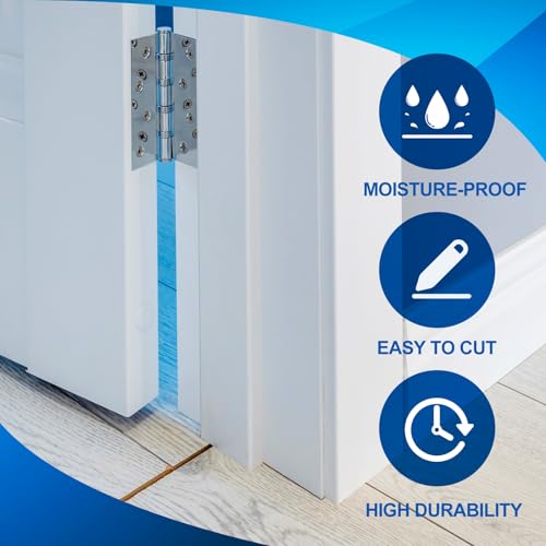 CroBlissful 1 Set 8 Inch L X 6-9/16 Inch W X 1-1/4 T Exterior Door Jamb Repair Kit, Jamb Paintable Wood Rotted Door Frame Repair Kit for Exterior Frame - size: 8 Inch L X 6-9/16 Inch W X 1-1/4 T