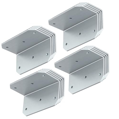 2x4 Inch 90 Degree Corner Bracket, 200 LBS, Galvanized, 16 PCS - color: Galvanized-16PCS