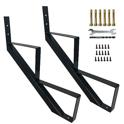2 Step Metal Stair Step Steel Riser Stringers for 19.4" Height Deck, 2Packs - size: 2 Steps