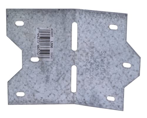 Simpson Strong-Tie LS30 LS 3-3/8 in. 18-Gauge Adjustable L Angle (Pack of 50) - size: 50 Pack