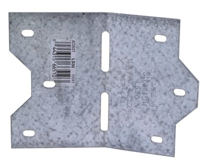 Simpson Strong-Tie LS30 LS 3-3/8 in. 18-Gauge Adjustable L Angle (Pack of 50) - size: 50 Pack