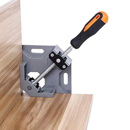 2pcs Corner Clamp - Right Angle 90 Degree Wood Clamps For Woodworking, With Adjustable Swing Jaw Aluminum Alloy Frame, For Welding, DIY Woodworking - style: 2pcs