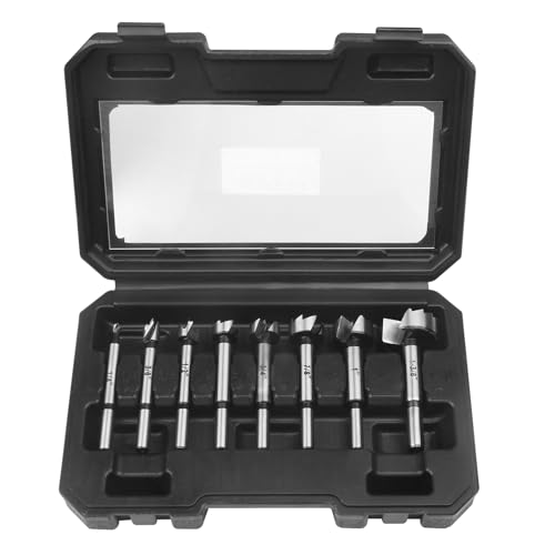 BAIDETS Forstner Bit Set 8Pcs - Forstner Bit Wood Drilling, Forstner Drill Bit with Center Positioning - size: 8 PCS